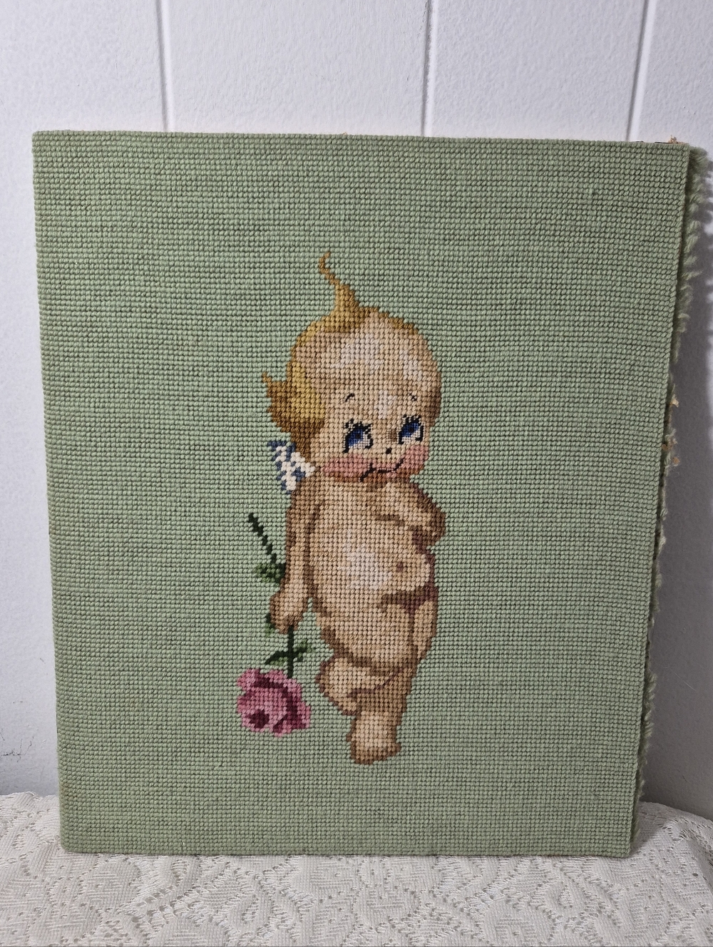 Vintage Kewpie Needlepoint